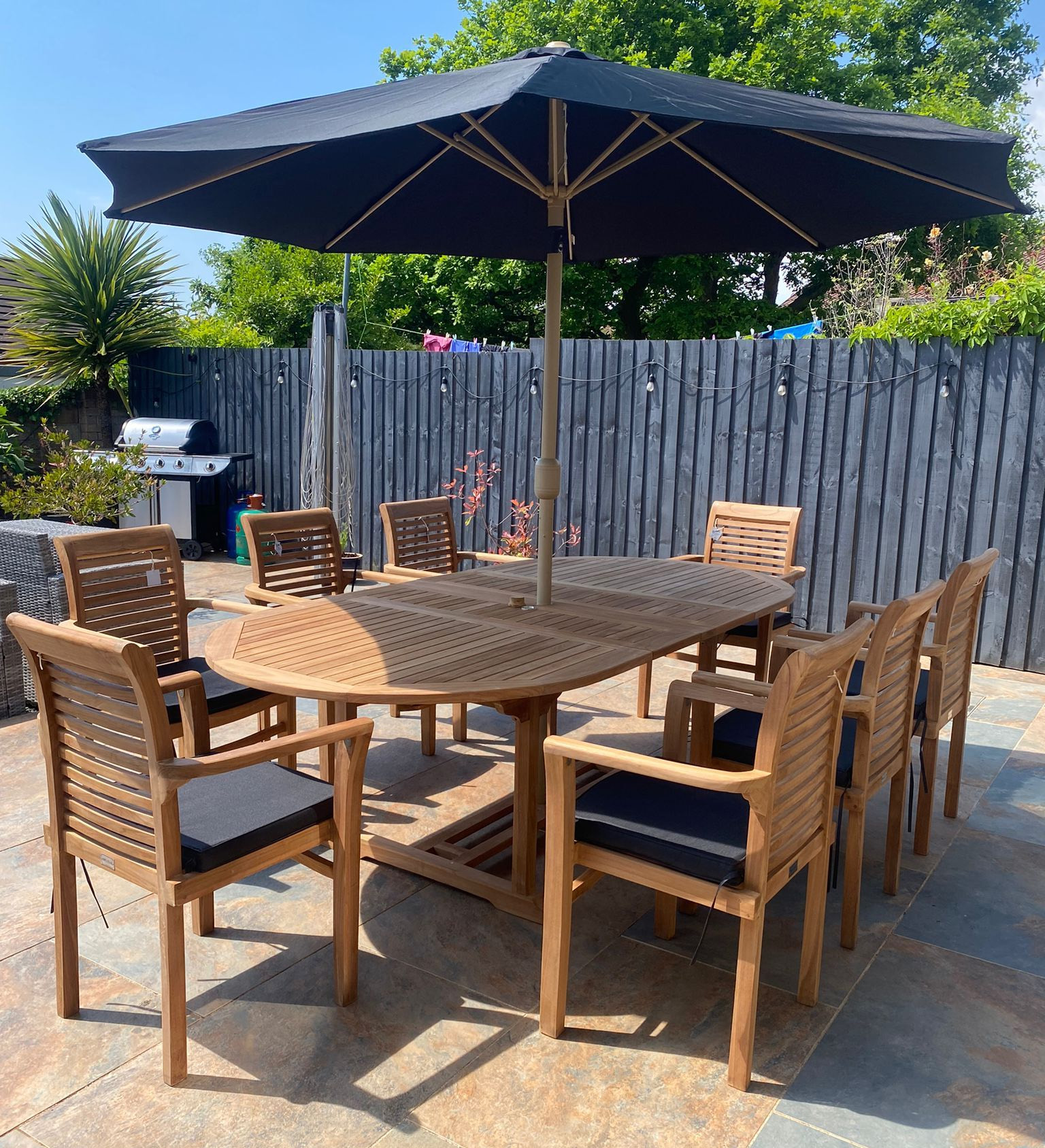 Teak garden furniture